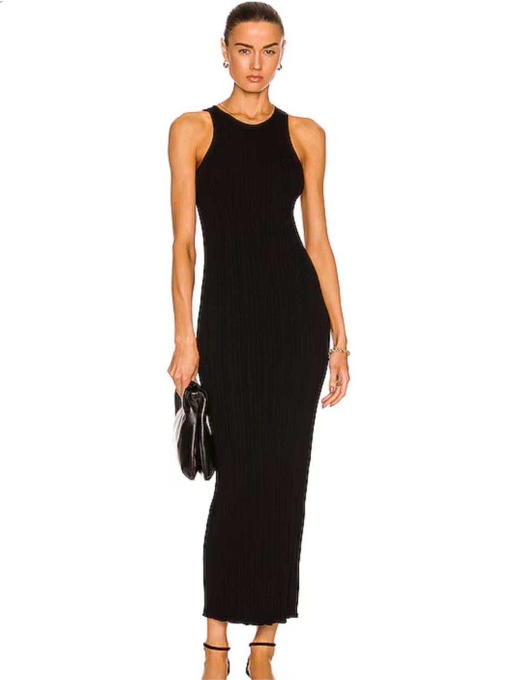 Toteme Black Seamless Rib Tank Dress | M